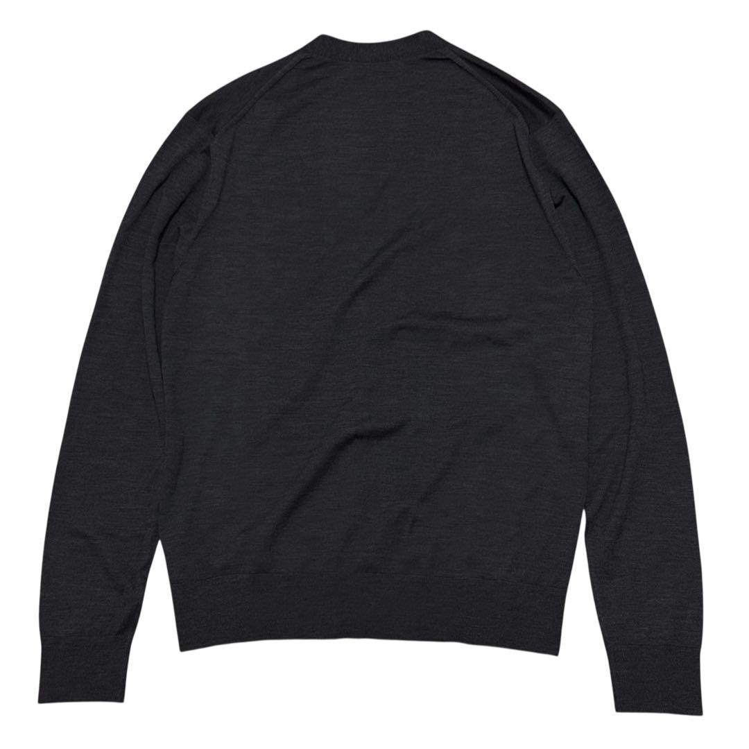 Cruciani 45ゲージウールソリッドニットカーディガン グレー メンズ Cruciani 45ゲージウールソリッドニットカーディガン グレー メンズ