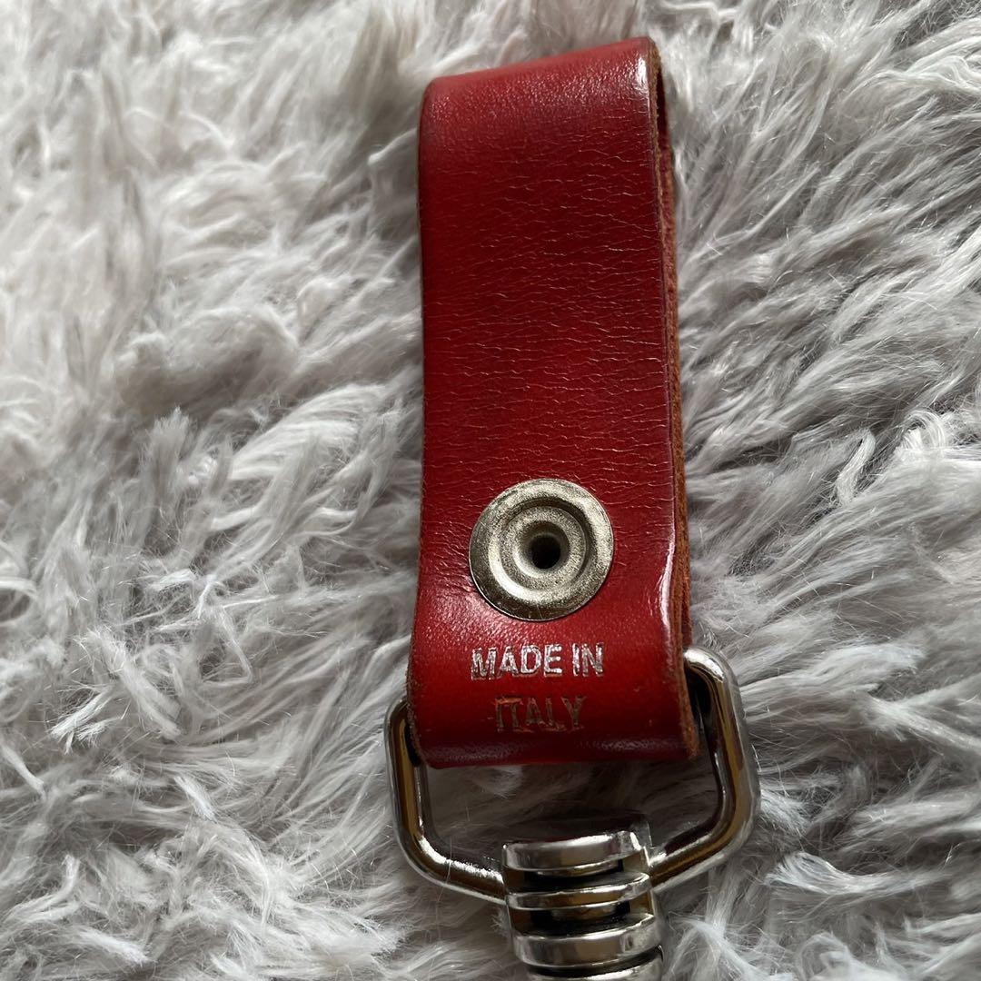 supreme レザー ロゴ キーホルダー