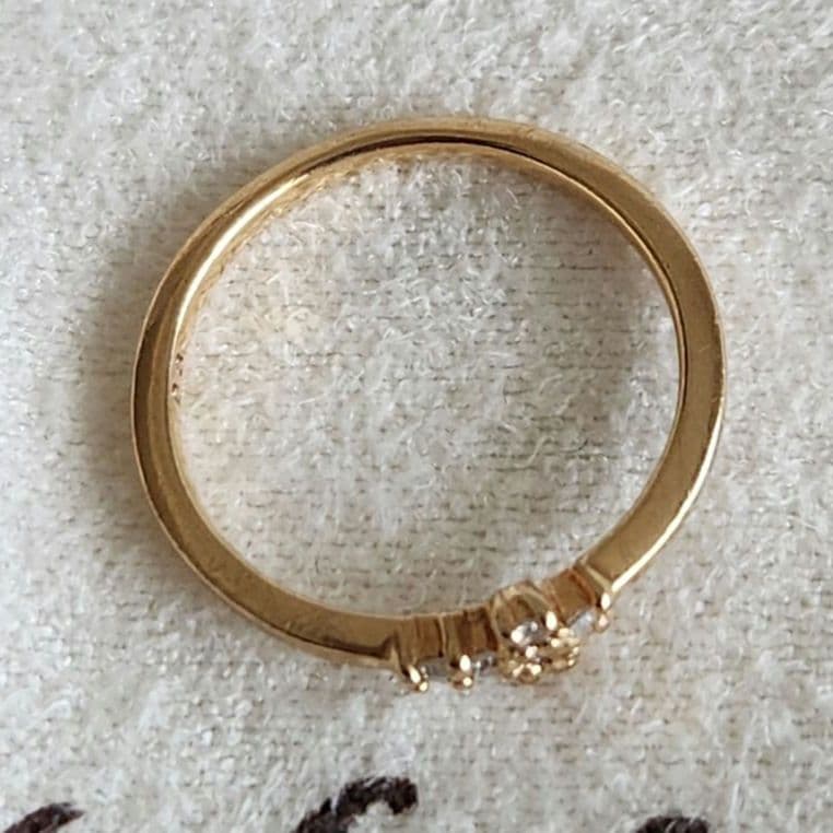 ダイヤモンド♡3号【アガット】K10 ゴールド クロス 十字架 デザインリング ダイヤモンド♡3号【アガット】K10 ゴールド クロス 十字架 デザインリング