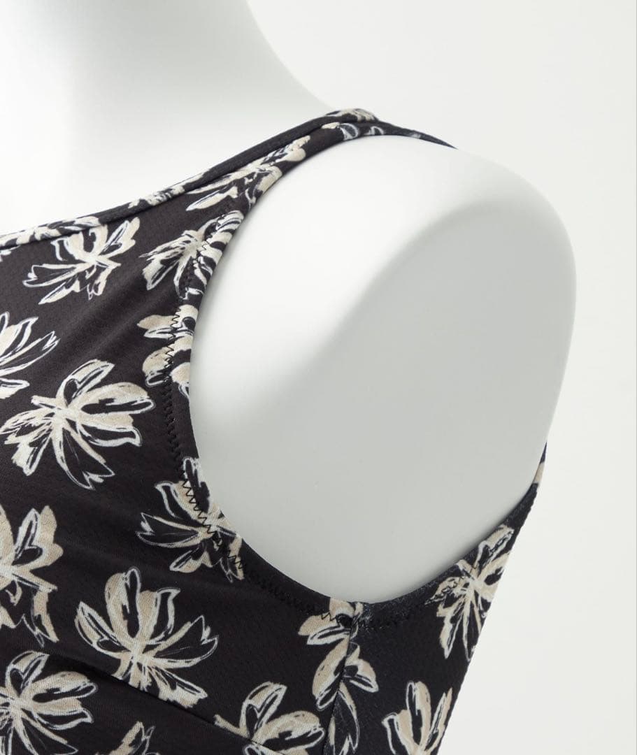 ユナイテッドアローズ　バックオープン オールインワン 花柄 スイムウェア 水着