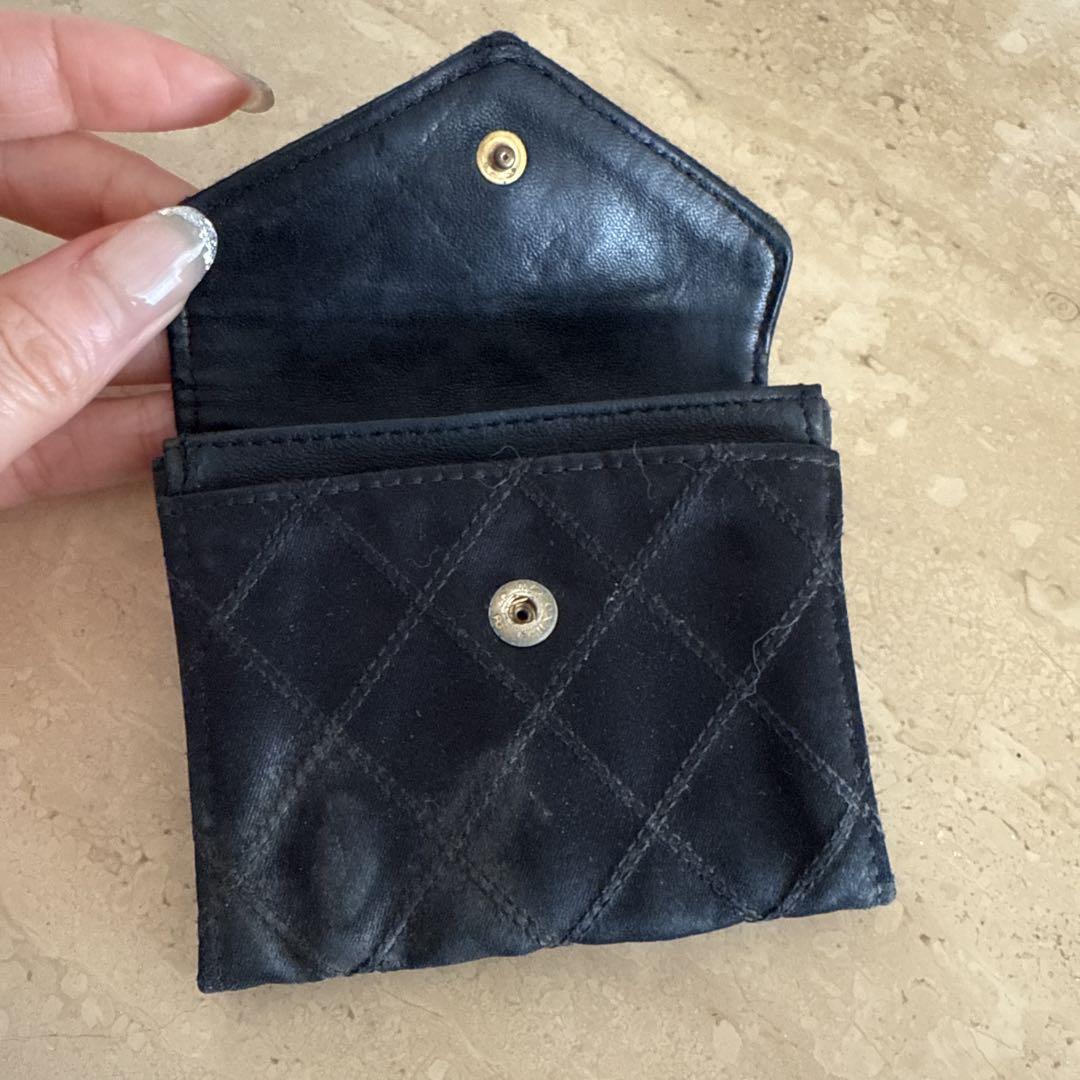 CHANEL キルティング 財布 黒　正規品