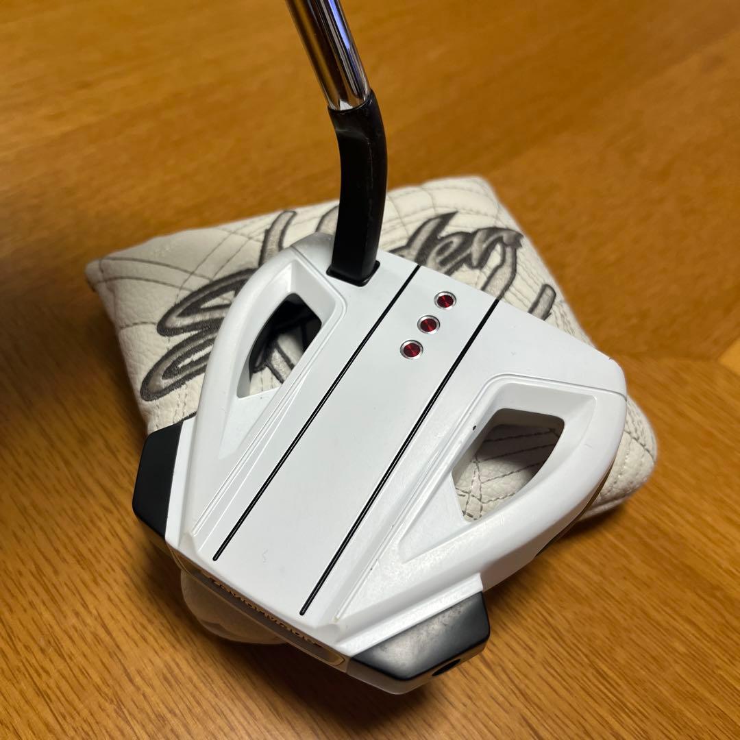 TaylorMade Spider EX パター ホワイト/レッド カバー付き TaylorMade Spider EX パター ホワイト/レッド カバー付き