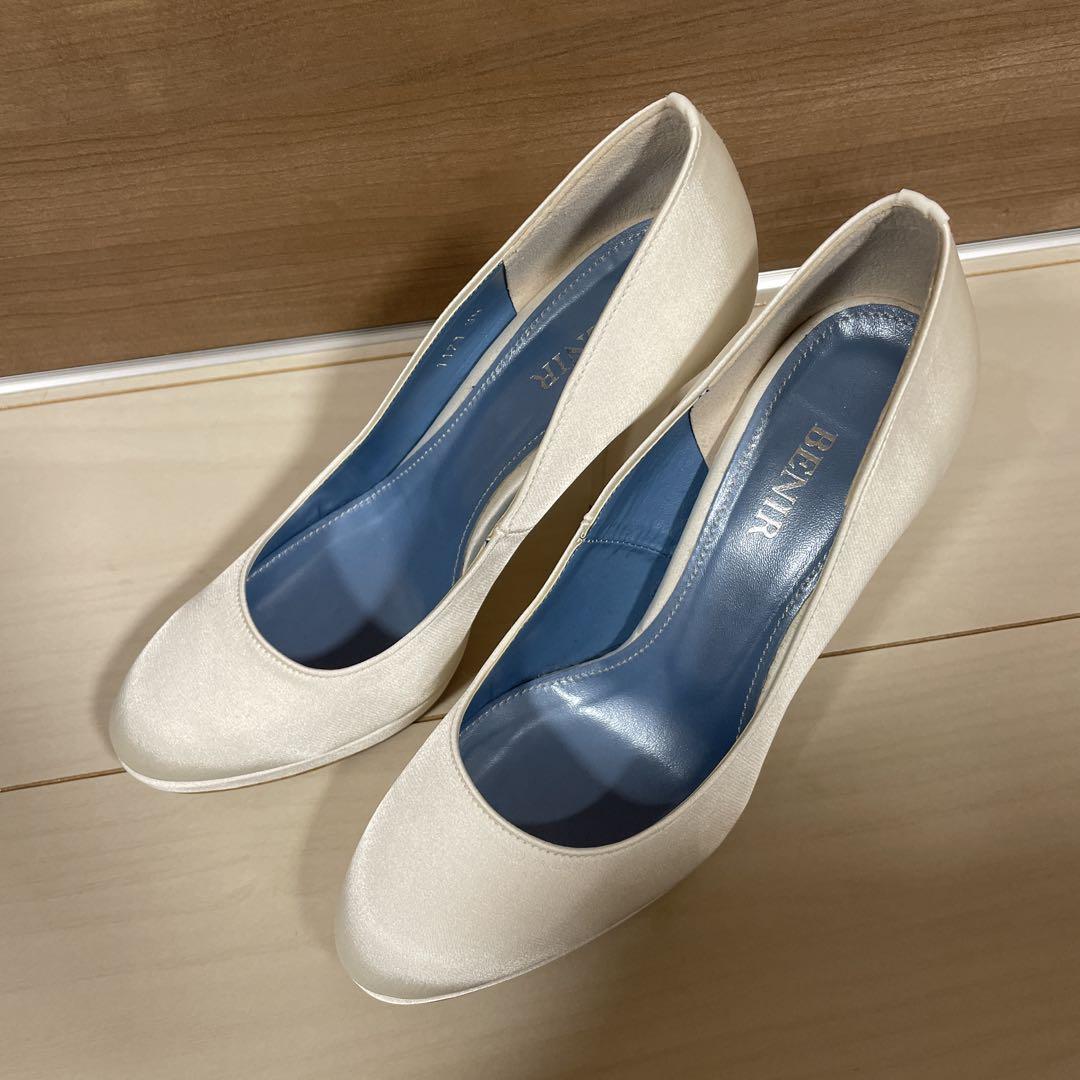 BENIR ベニル ウエディングシューズ 12㎝ヒール サテンクローズ　美品