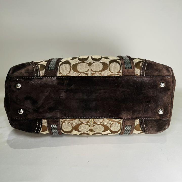 ックなど 美品 シグネチャー ブラウン 定番 人気 iCg5z-m19735061061 COACH コーチ トートバッグ らくらくメ