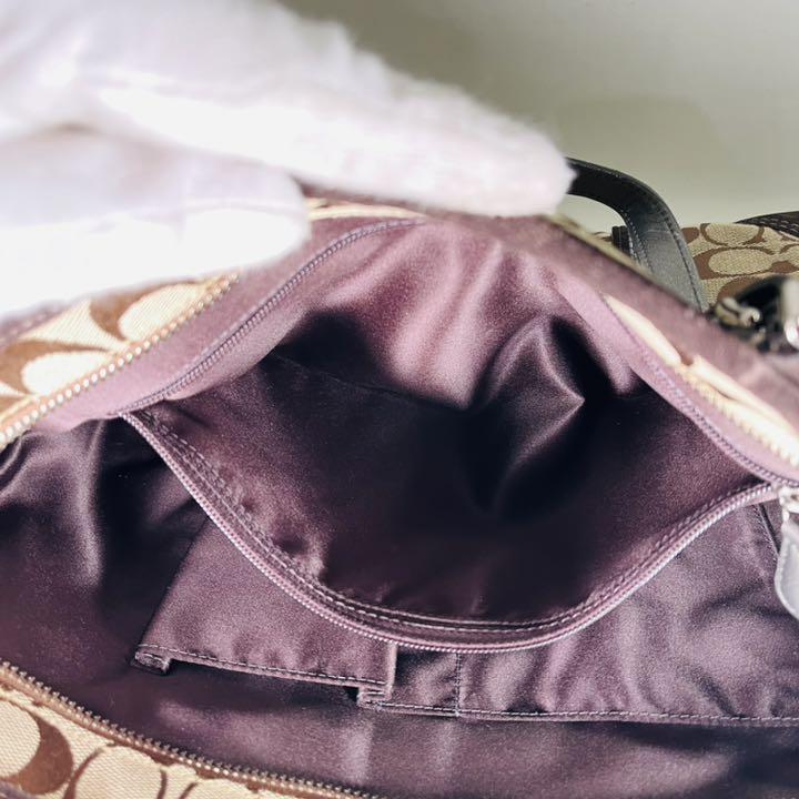ックなど 美品 シグネチャー ブラウン 定番 人気 iCg5z-m19735061061 COACH コーチ トートバッグ らくらくメ