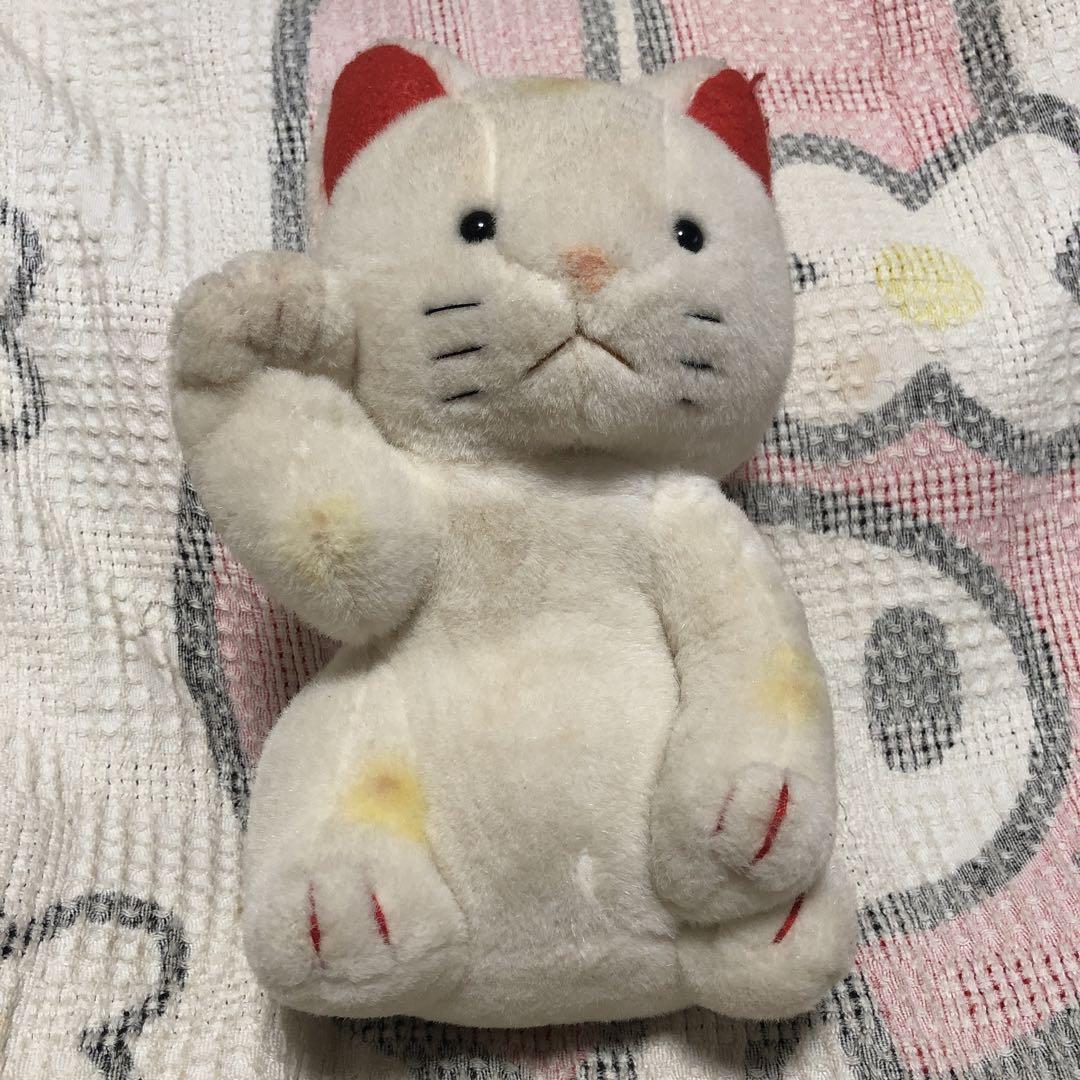 吉徳　招き猫　ぬいぐるみ　中古品