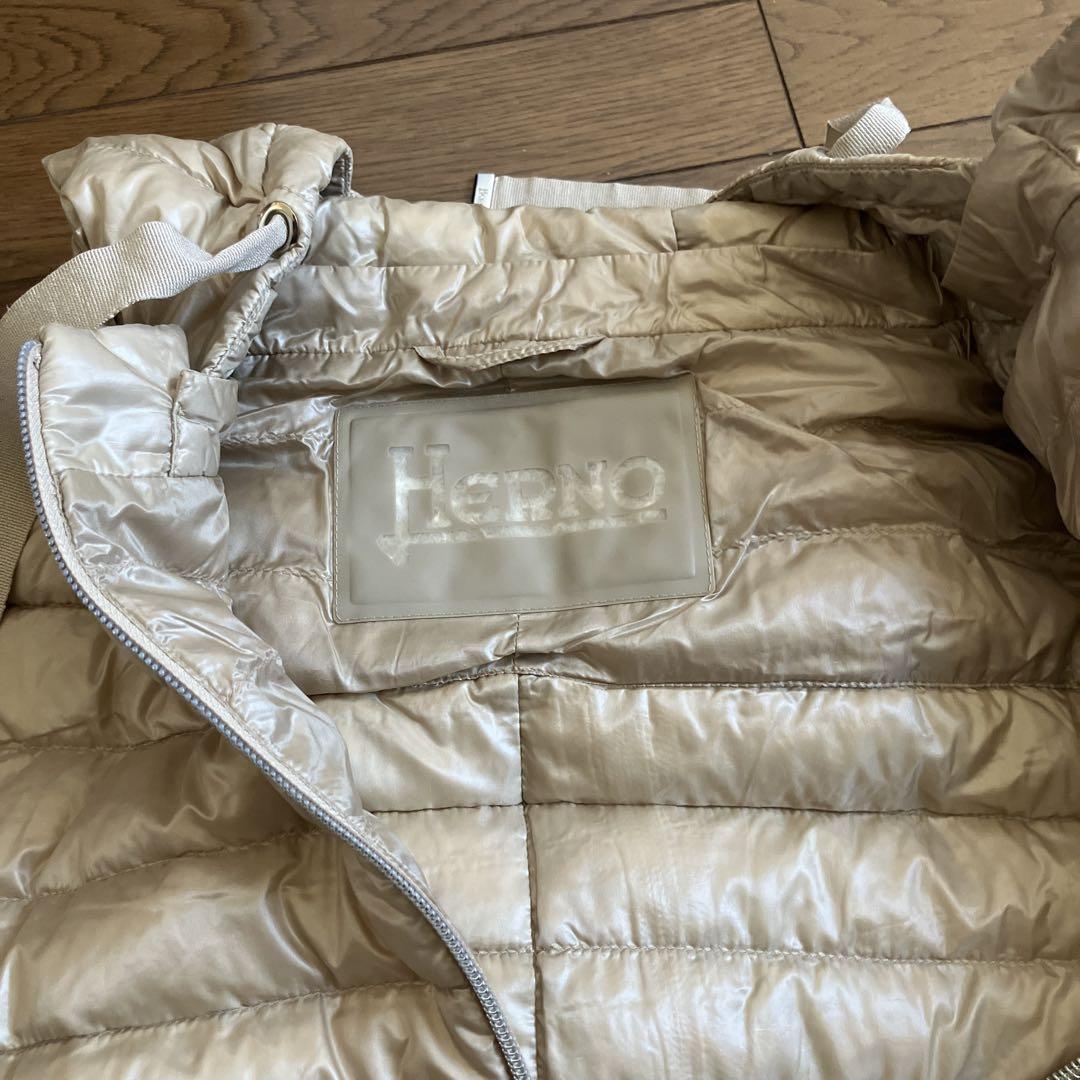 美品☆HERNO ｜19AW 艶感 シャンパンゴールド ダウンジャケット