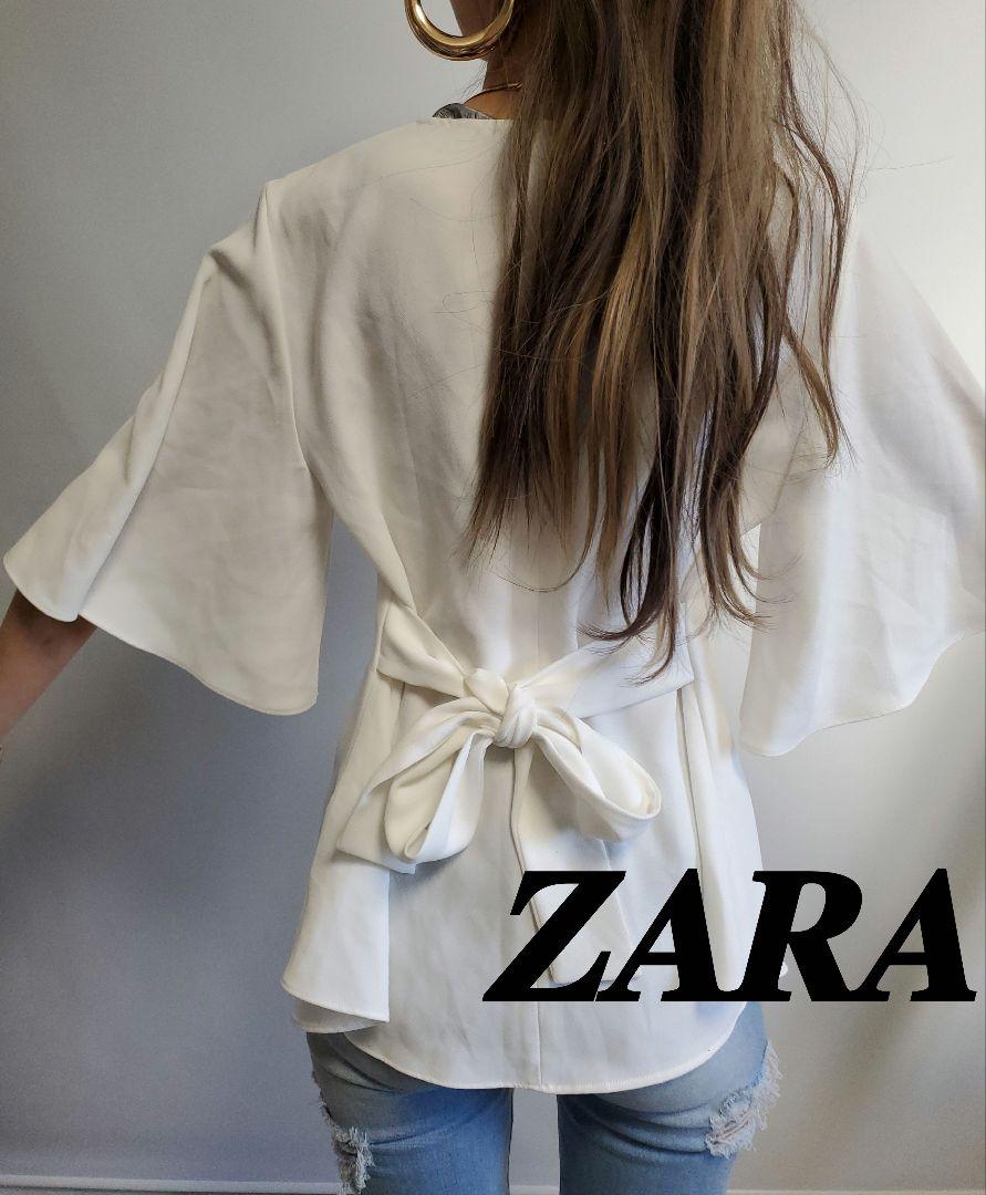 Ayu様❤️★ZARA★美品➯大人綺麗コーデに おりぼんブラウス♡高級感ありあり