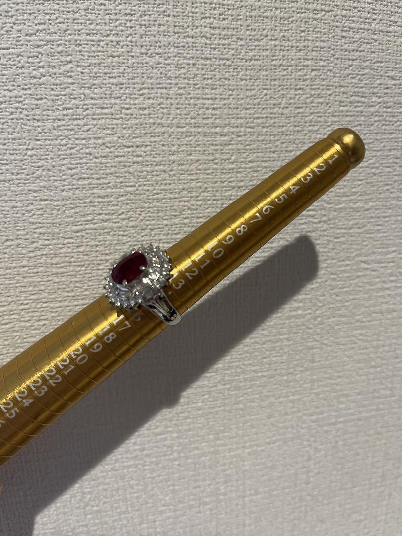 高品質　Pt900　ルビーリングルビー3.01ct 14号