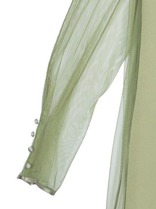 Amerivintage TULLE DOCKING DRESS 53JND-m19740155526 得価大人気
