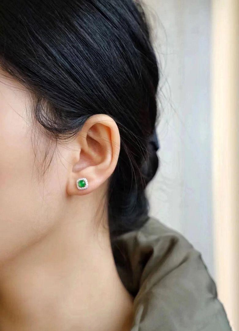 【メーカー直売】の商品をすべて 天然ダイヤモンド付きヒスイピアスk18 メルカリ - 0229 アクセサリー