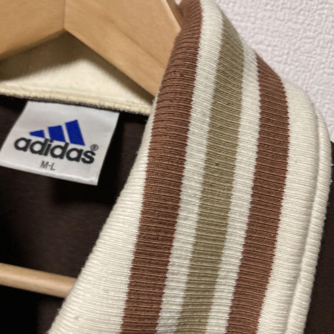 M-L アディダス ジャージ ブラウン レトロ ジャケット
