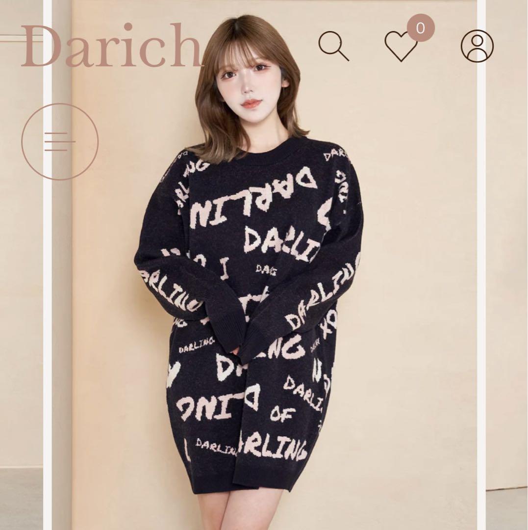 ファッションなデザイン darich DARLINGグラデーションニットプルオーバー ワンピース