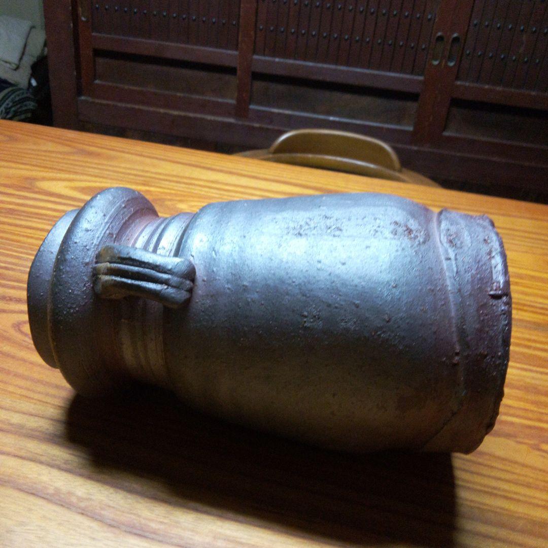 備前焼耳付き花入れ