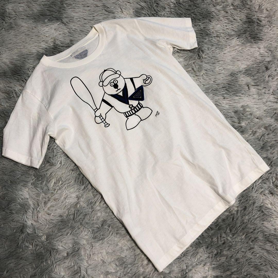 正規品低価∻ 希少 Tシャツ プレート ベースボールベア biM8B-m19751843041 PRADA 北京オリンピック2008 お買い得限定SALE