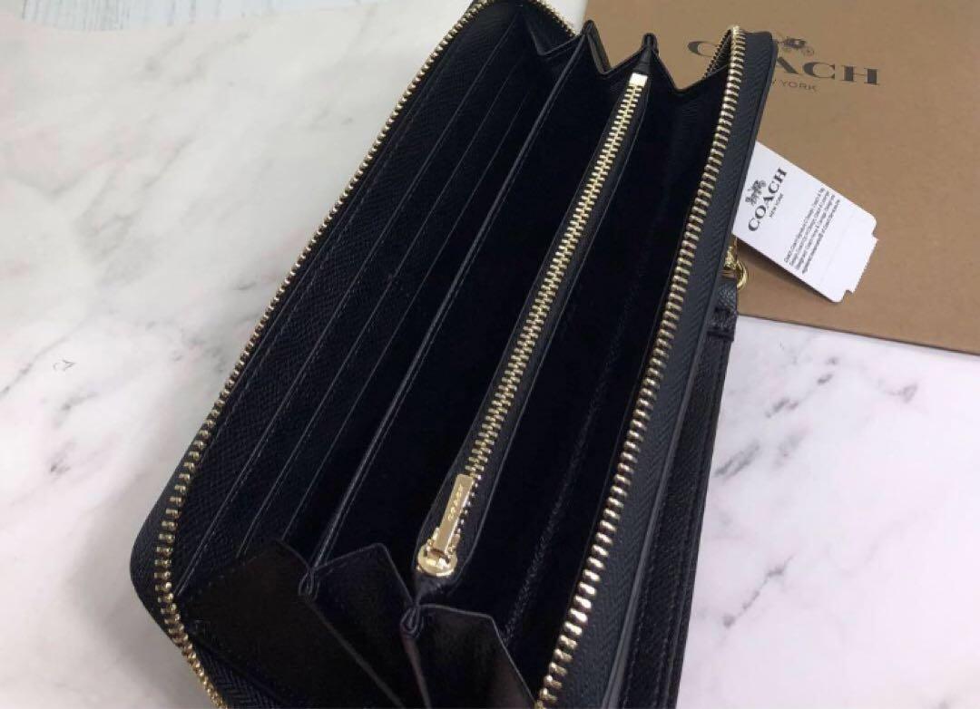 COACH ラウンドファスナー長財布 ブラック