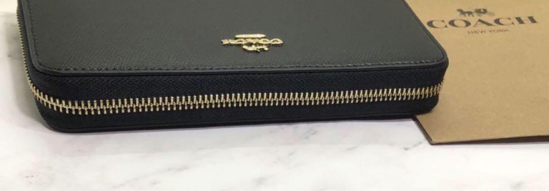 COACH ラウンドファスナー長財布 ブラック