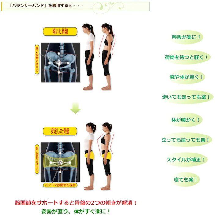 バランサーバンド 腰部・股関節サポート　L 腰部サポーター　ヘルスパワー