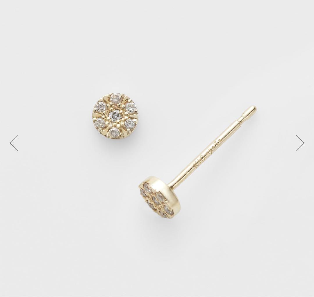 agete ピアス　k10 ダイヤモンド　現行品39,600円