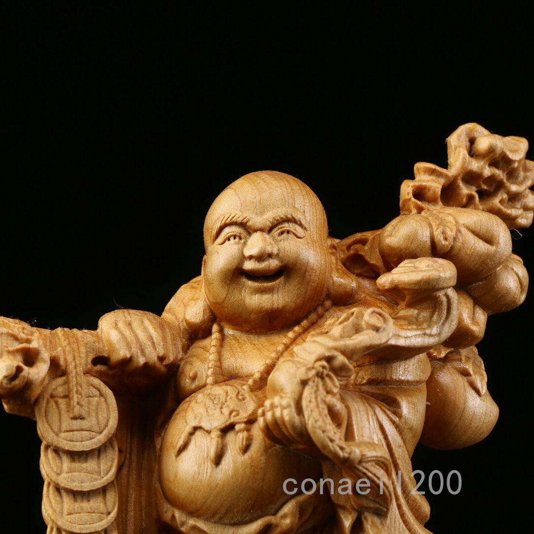 おもちゃ・ 極上品 布袋様 七福神 一刀彫り 木彫仏像 仏教工芸品 招福 wQdAu-m19757369003 までの