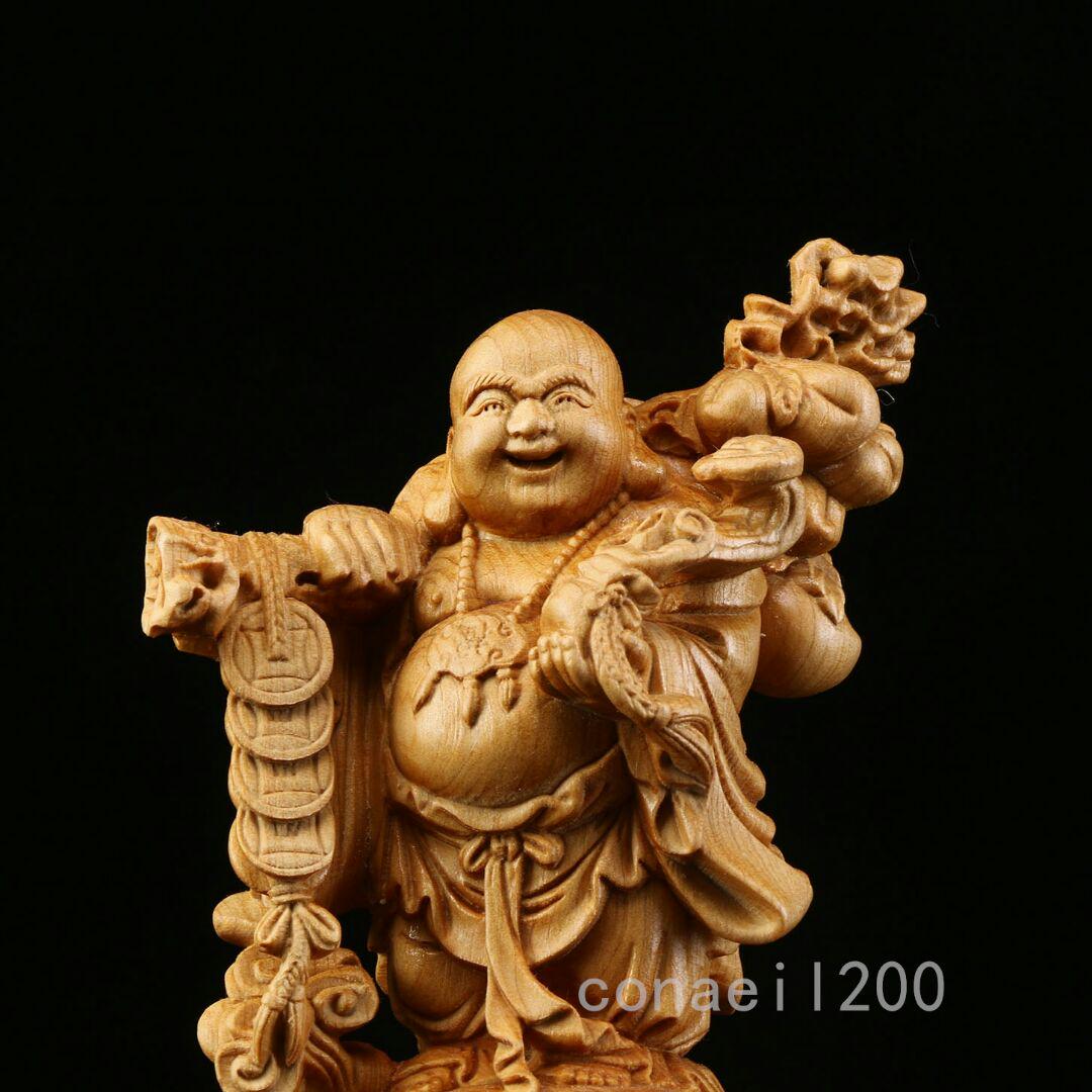 おもちゃ・ 極上品 布袋様 七福神 一刀彫り 木彫仏像 仏教工芸品 招福 wQdAu-m19757369003 までの