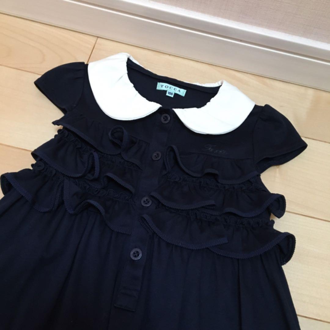 TOCCA 紺 100 入園式 7FCiG-m19759088274 トッカ フォーマルワンピース ネイビー 低価NEW