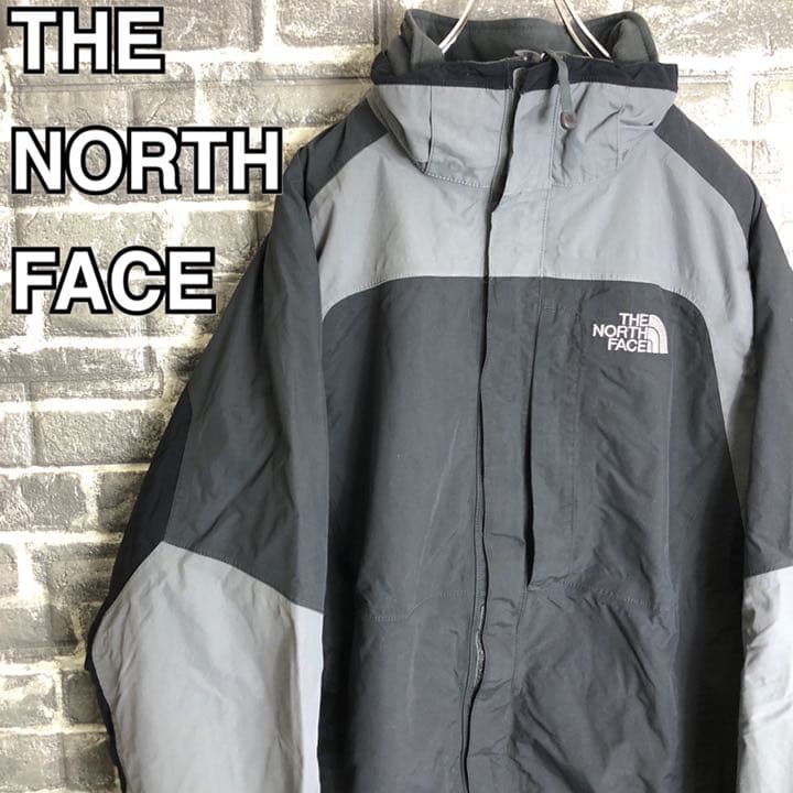 ノースフェイス☆マウンテンパーカー古着ゆるだぼアウトドア刺繍ロゴ