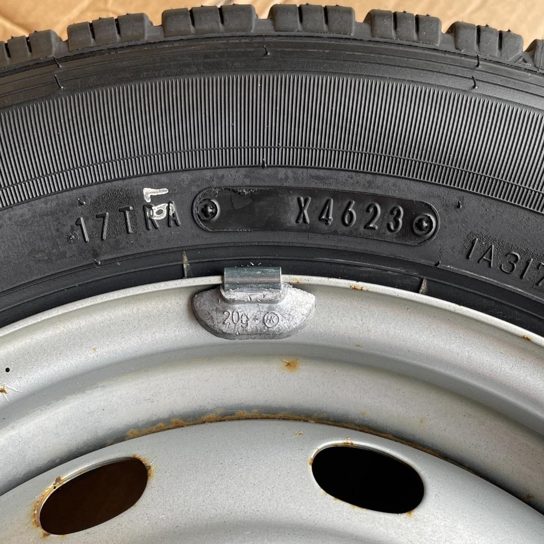 タケ 145R12 6PR ダンロップ 新品サマータイヤ 中古ホイール2本
