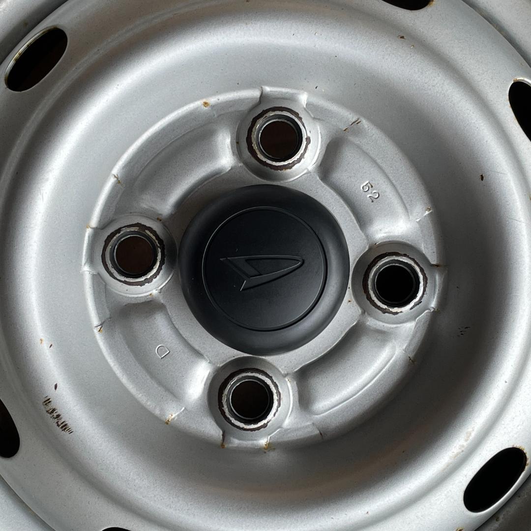 タケ 145R12 6PR ダンロップ 新品サマータイヤ 中古ホイール2本