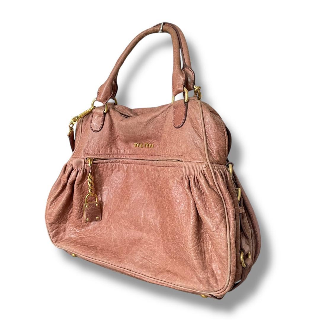 【セール】ミュウミュウ☆レザー2WAYショルダーバック☆5BD266 楽天市場】ミュウ ミュウ Miu Miu 2wayショルダーバッグ 2way