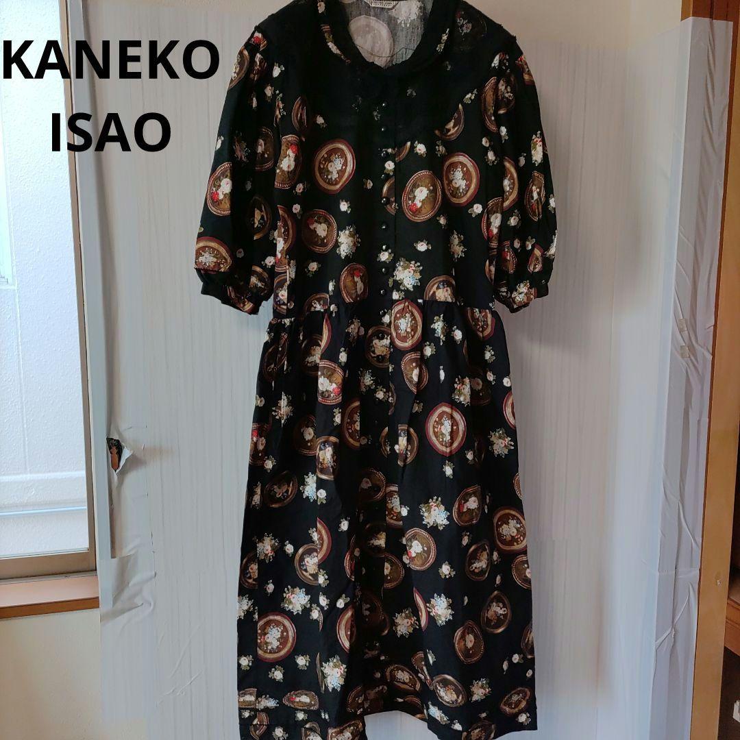KANEKO ISAO 花柄シャツワンピース レース