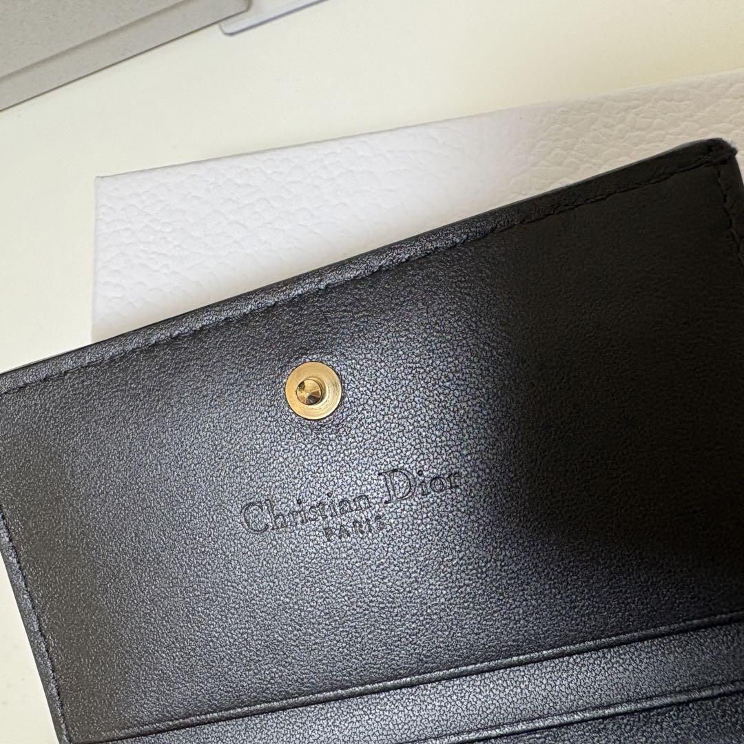 Christian Dior ブラック 二つ折り財布 Dior 二つ折り財布 ブラック/グレー