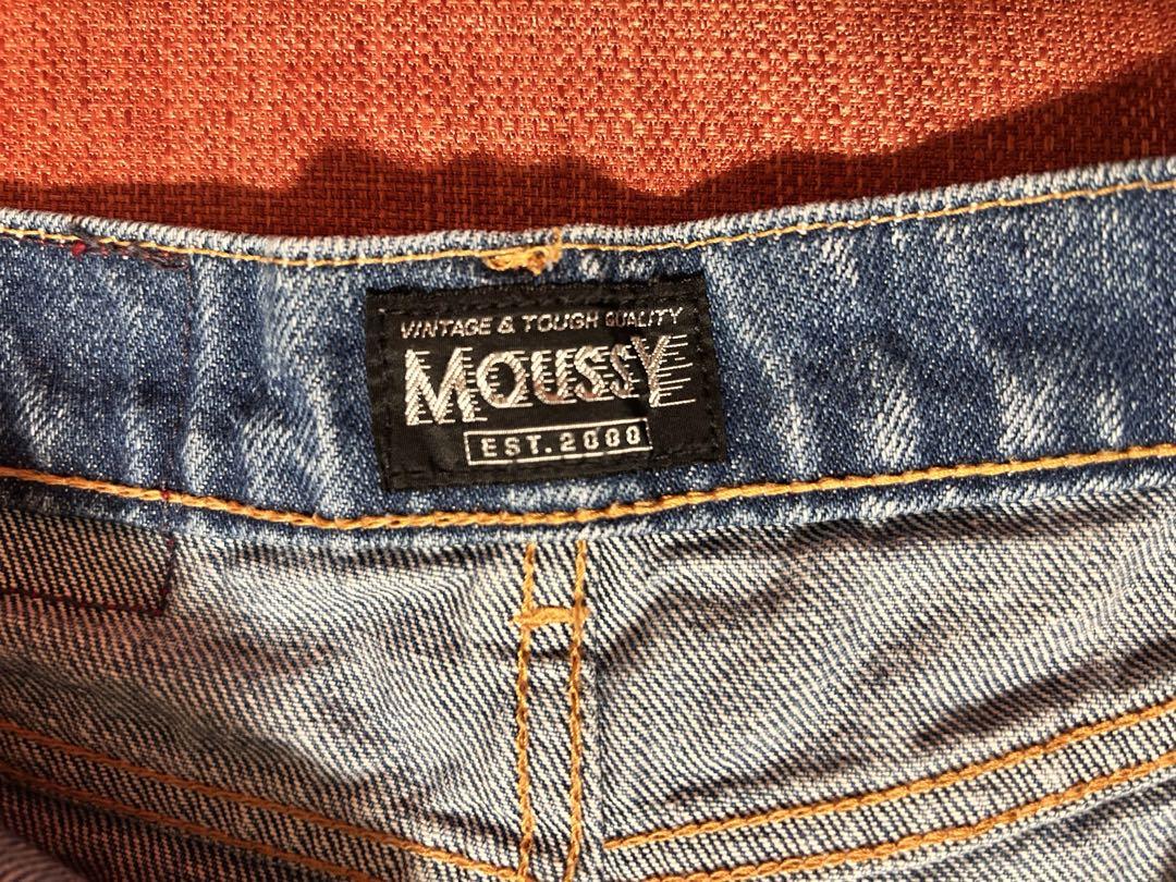 moussy フリンジデニムショートパンツ