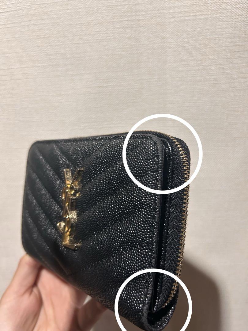 YSL ブラック 二つ折り財布 保存袋付き