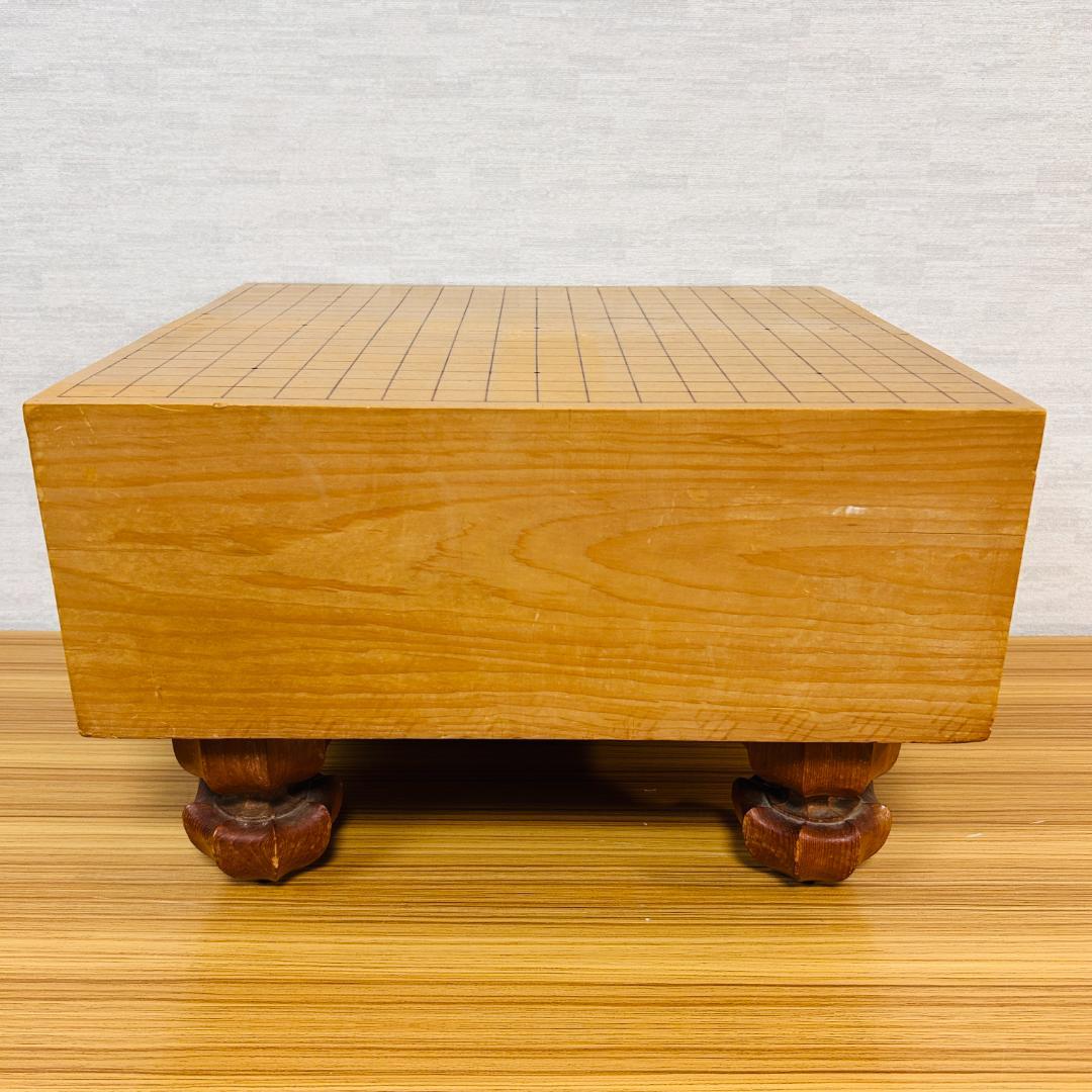 【本榧】脚付碁盤 囲碁 ヘソ有り 19路盤 55号 19kg 年代物 現状品】本榧 脚付碁盤 5.5寸 ヘソ有り 19路盤 15kg レア木口