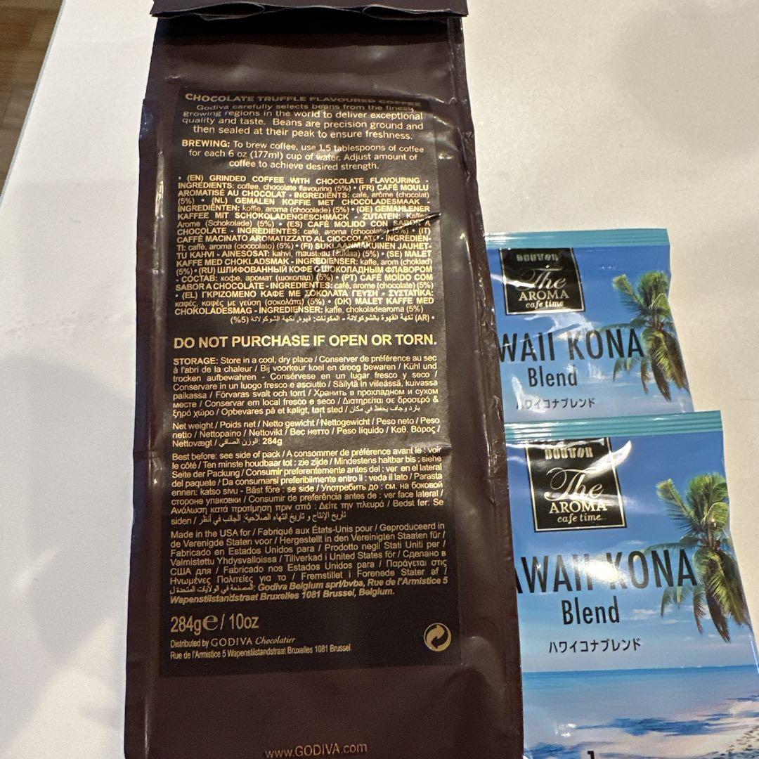 GODIVAグランドコーヒー
チョコレートトリュフ

ドトールHAWAIIコナ