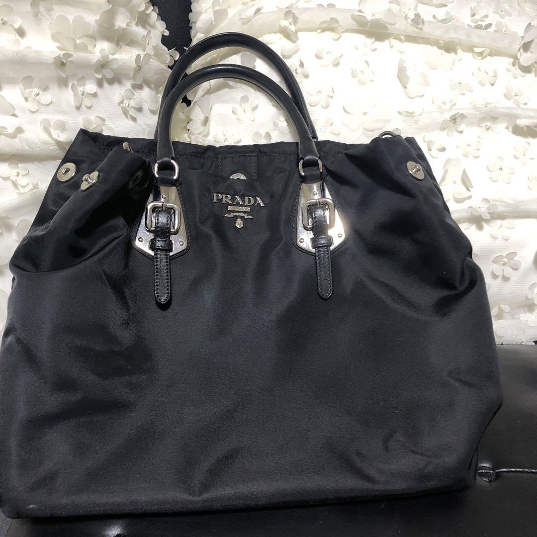 A &Ｂ PRADA 黒 ナイロン バッグ