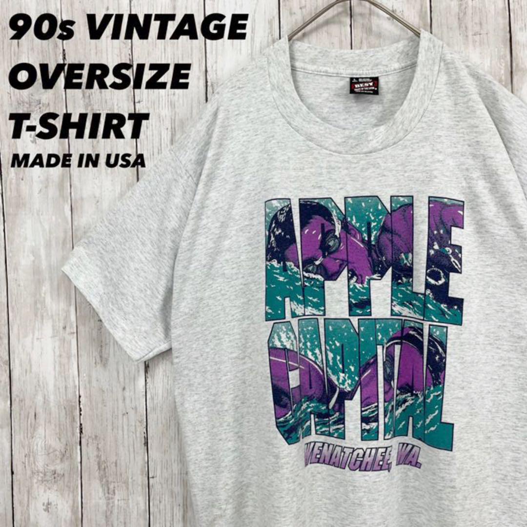 90sヴィンテージUSA製 オーバーサイズプリントTシャツ グレーLユニセックス - メルカリ 90sヴィンテージUSA製 オーバーサイズプリントTシャツ グレーLユニセックス - メルカリ