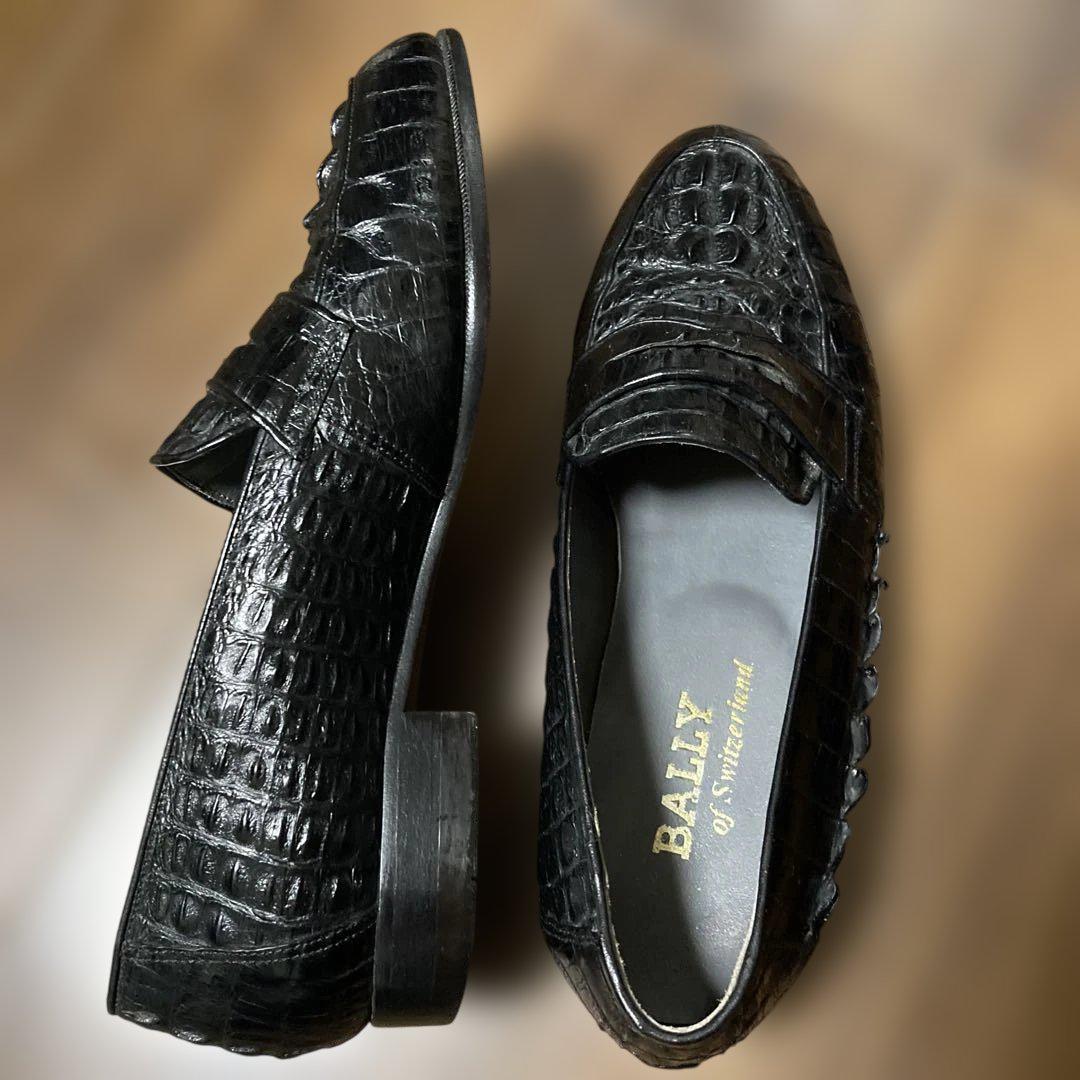 Bally Ostrich crocodile コインローファー　メンズ