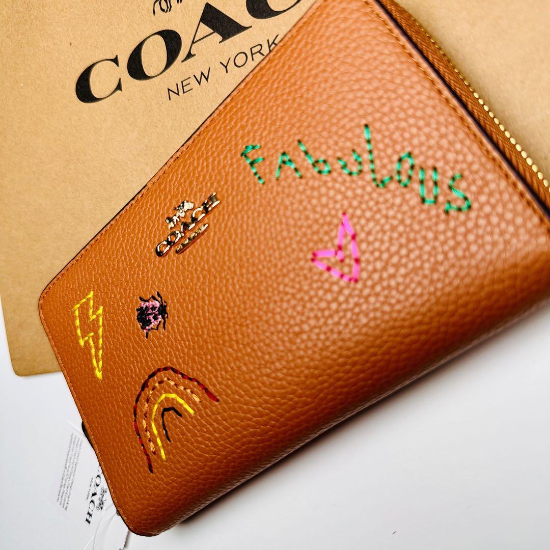 新商品人気　COACH長財布　コーチ　ブラウン色