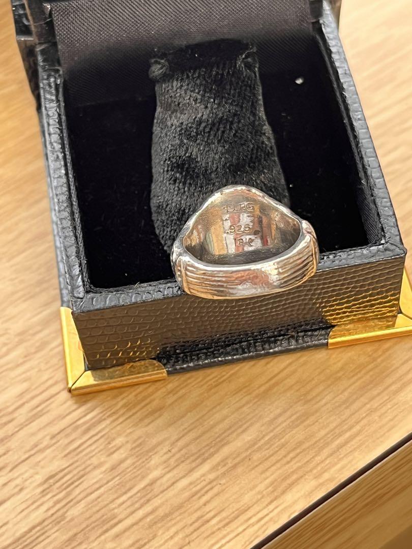 ローリーロドキン シルバーリング 18K 8号