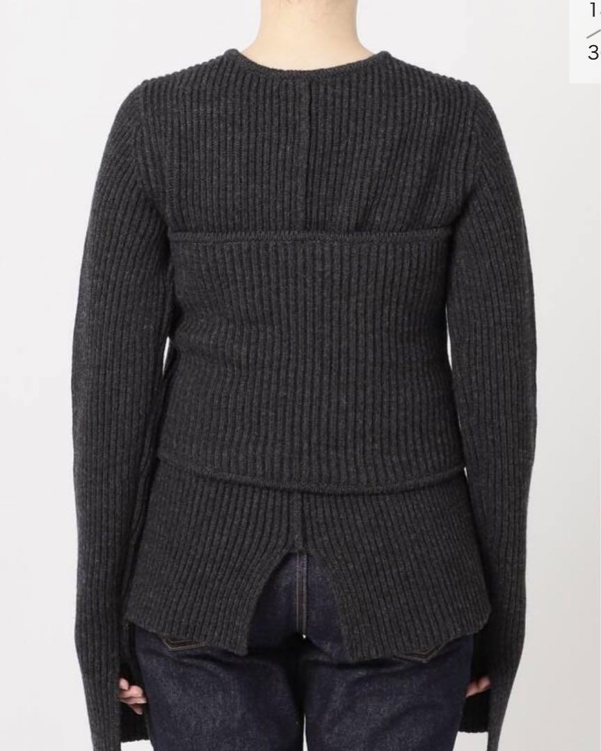 【Uhr/ウーア】Bustier Combi Knit：ビスチェ コンビ ニット