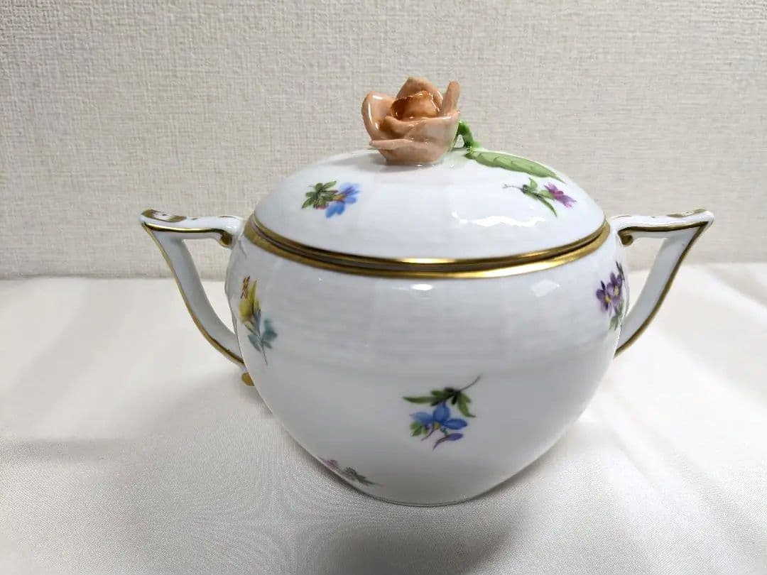 ヘレンド ミルフルール シュガーポット ローズ