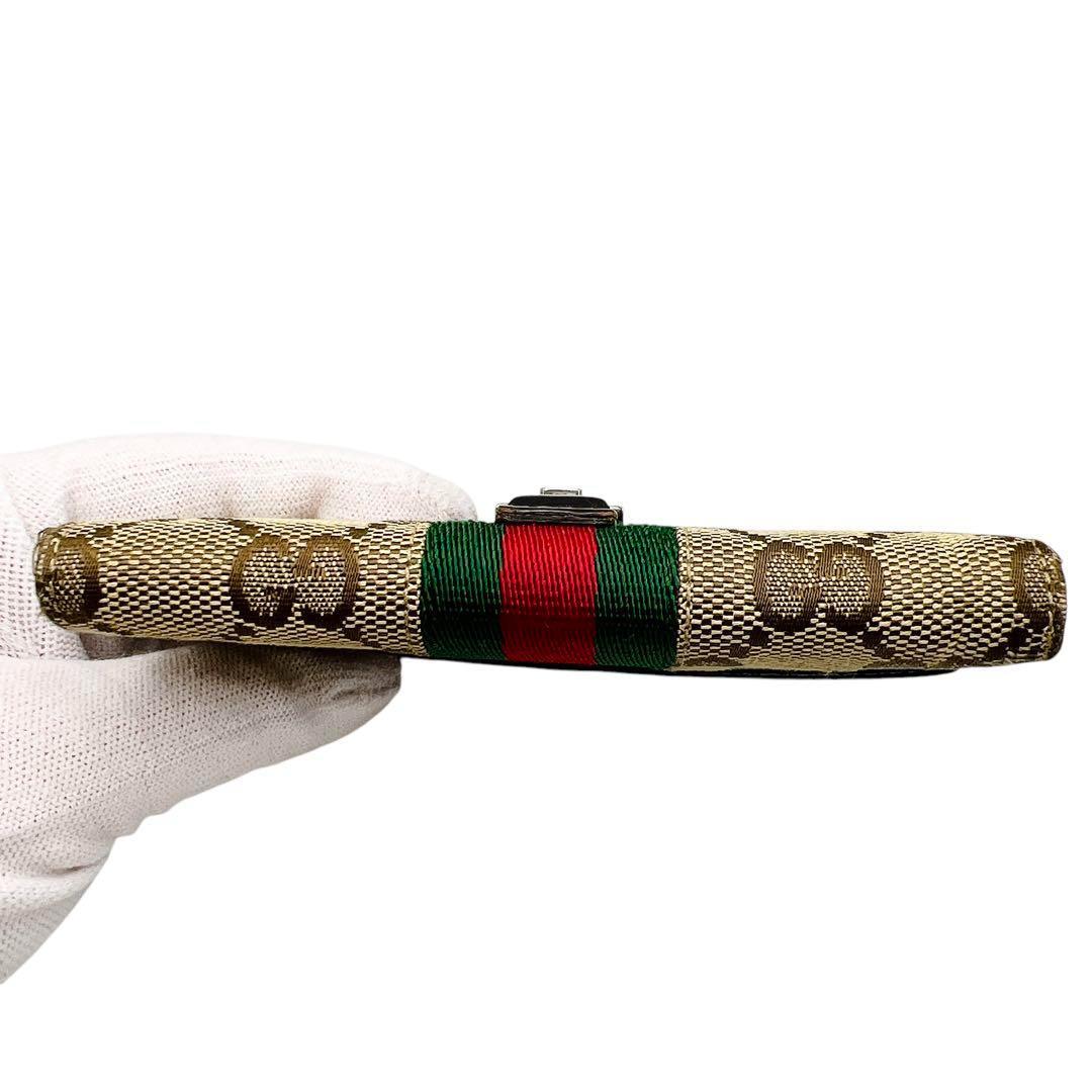 GUCCI ジャッキー GGキャンバス シェリーライン 折り財布 6940 GUCCI ジャッキー シェリーライン GGキャンバス 折り財布 6940