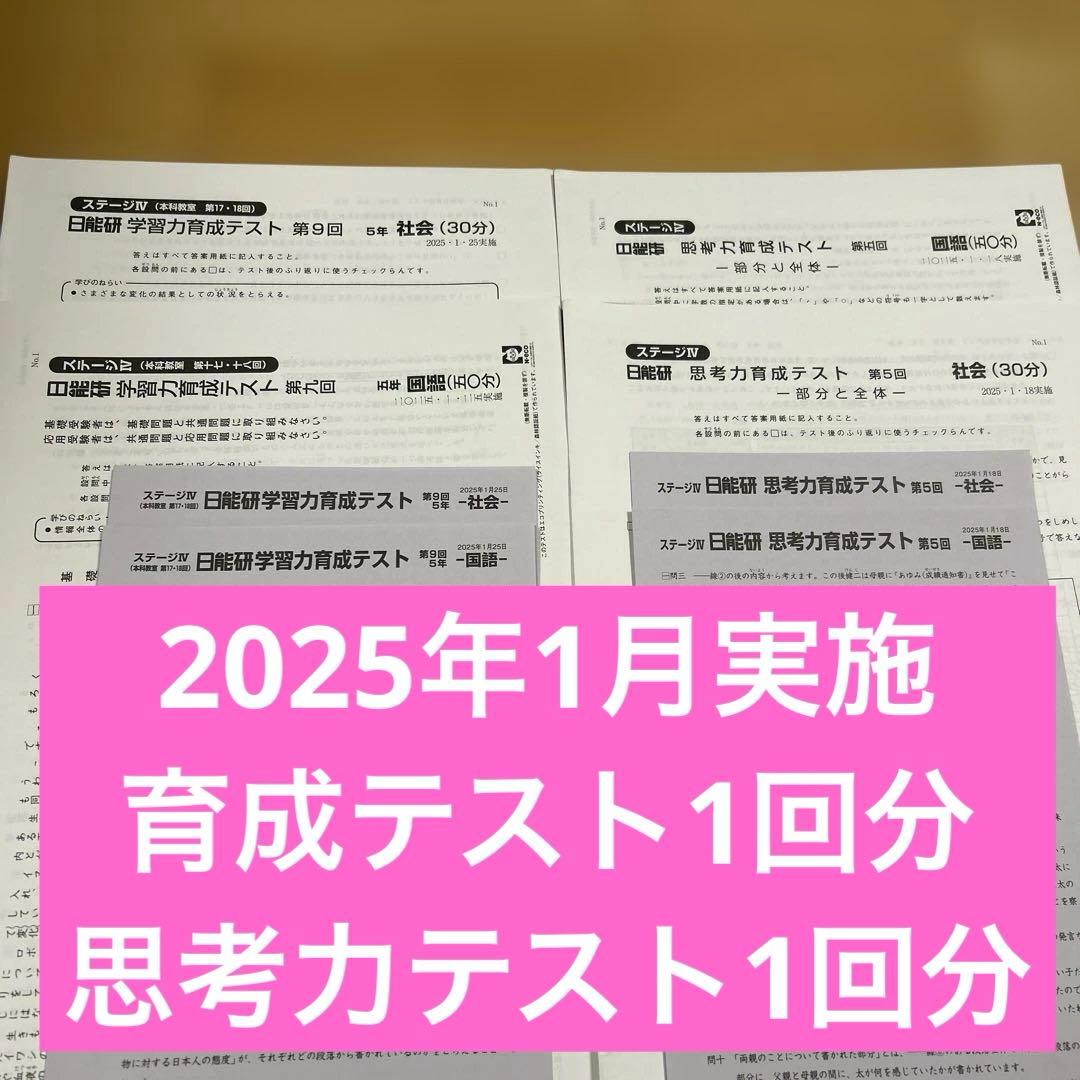日能研 5年生 育成テスト 思考力テスト - メルカリ 日能研 5年生 育成テスト 思考力テスト - メルカリ