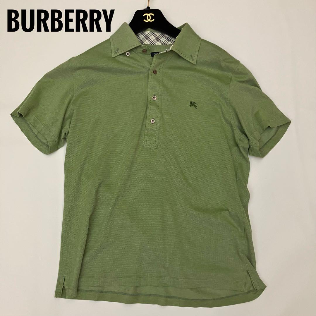 BURBERRY LONDON ポロシャツ フルボタン 刺繍ロゴ 三陽商会 ✨三陽商会✨バーバリーロンドン メンズ ポロシャツ 刺繍ロゴ