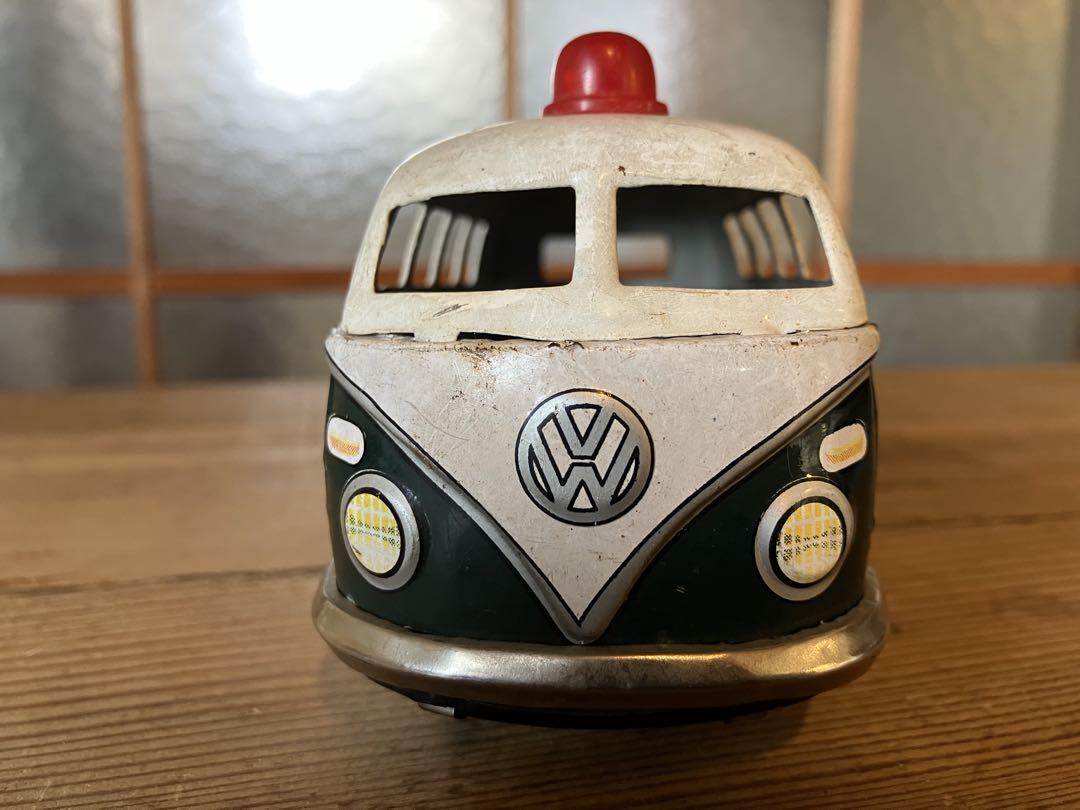 日本製 ワーゲン バス ポリス ブリキ自動車 レトロ VW POLICE Volkswagen Police Bus ミニカー