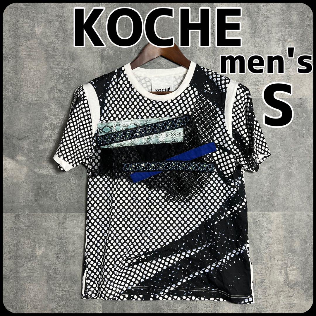 KOCHE（フランス）　ラインストーンロープデザイン　Tシャツ　men'sS