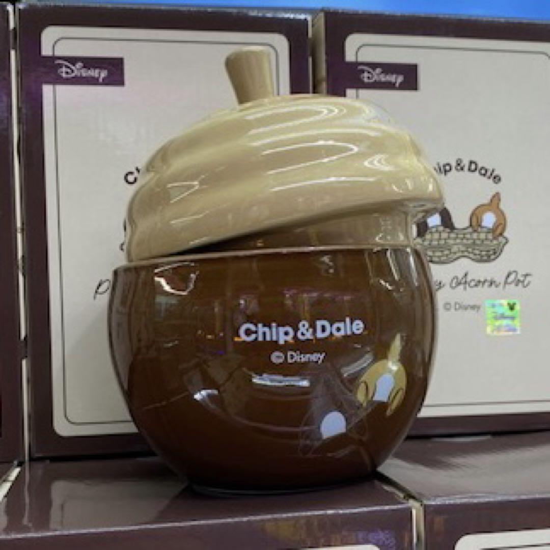 最新コレックション 未開封 ディズニー 小物 陶器のどんぐりポット チップ&デール その他