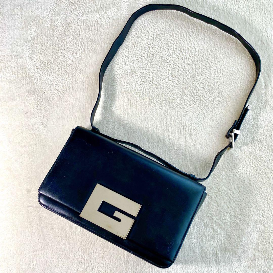 グッチ GUCCI ショルダーバッグ ワンショルダー ブラック Gロゴ